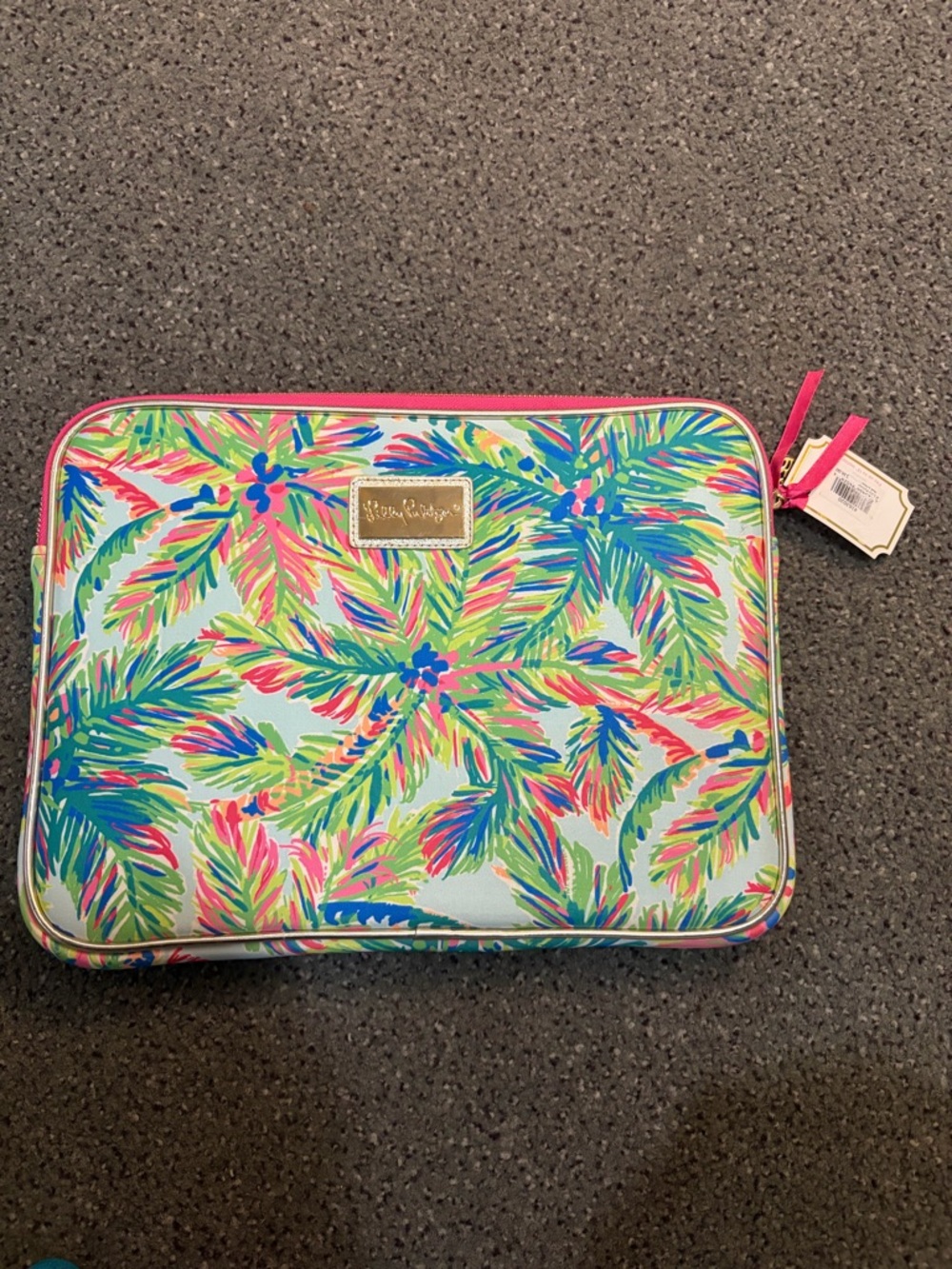 Lilly Pulitzer Multicolor Tropical Leaf Tech Sleeve - Pink, Green, Blue